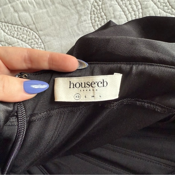 House of CB - Janis - Black Satin Corset Midi Dress - Picture 8 of 16